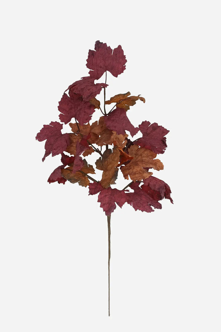 Burgundy Mixed Leaves Spray