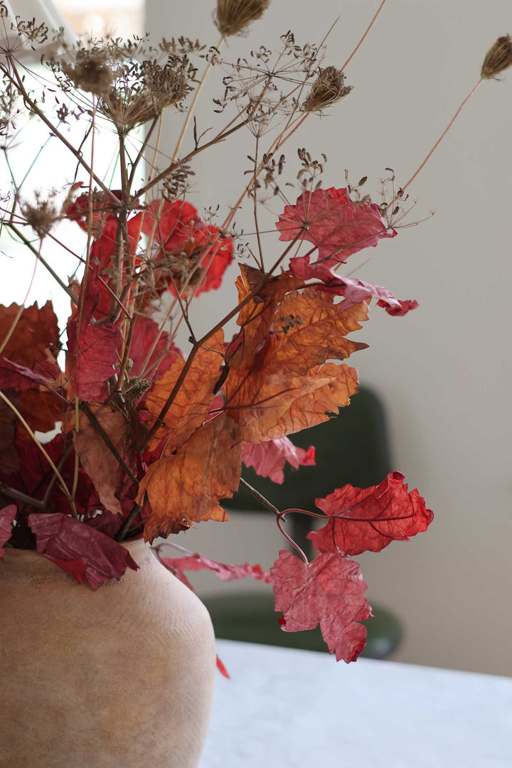 Burgundy Mixed Leaves Spray