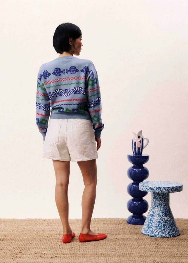 Cardigan Federica / Bleu Clair - Domestic Science Home