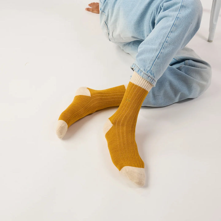 Thick Cotton Socks Mustard / 41-46
