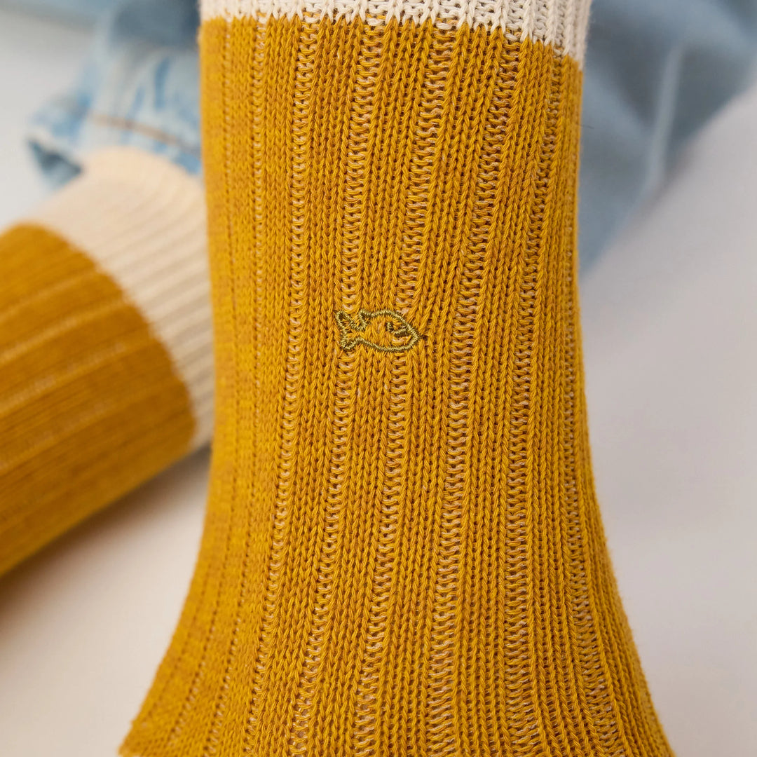 Thick Cotton Socks Mustard / 41-46