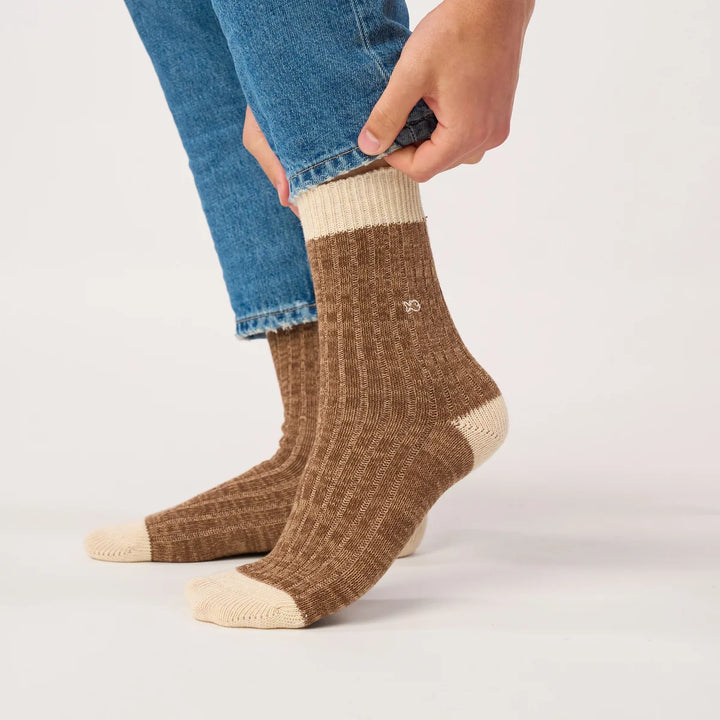 Thick Cotton Socks Fudan Brown / 41-46