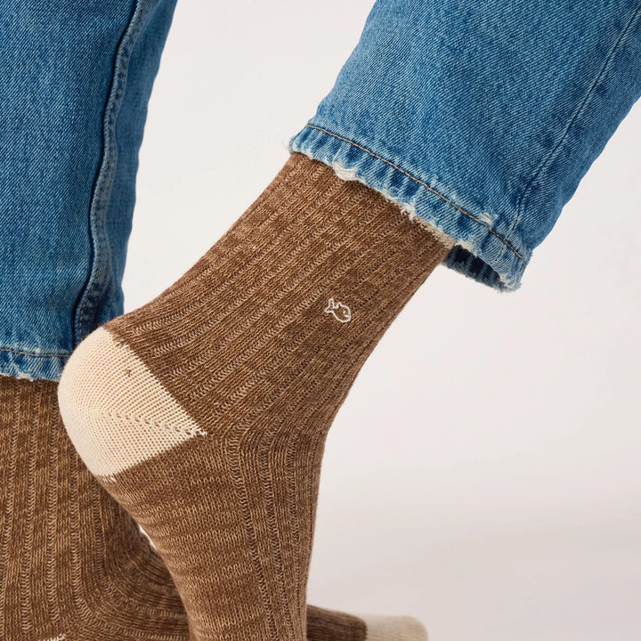 Thick Cotton Socks Fudan Brown / 41-46