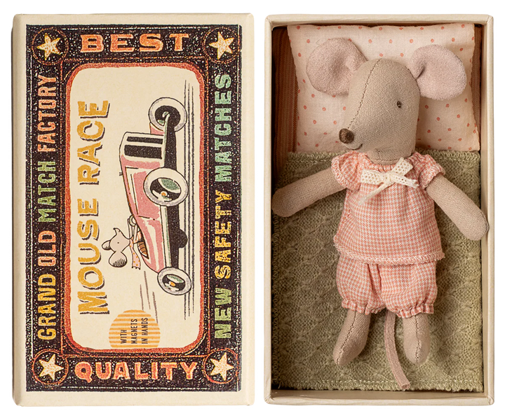 Little Sister Mouse In Matchbox / New