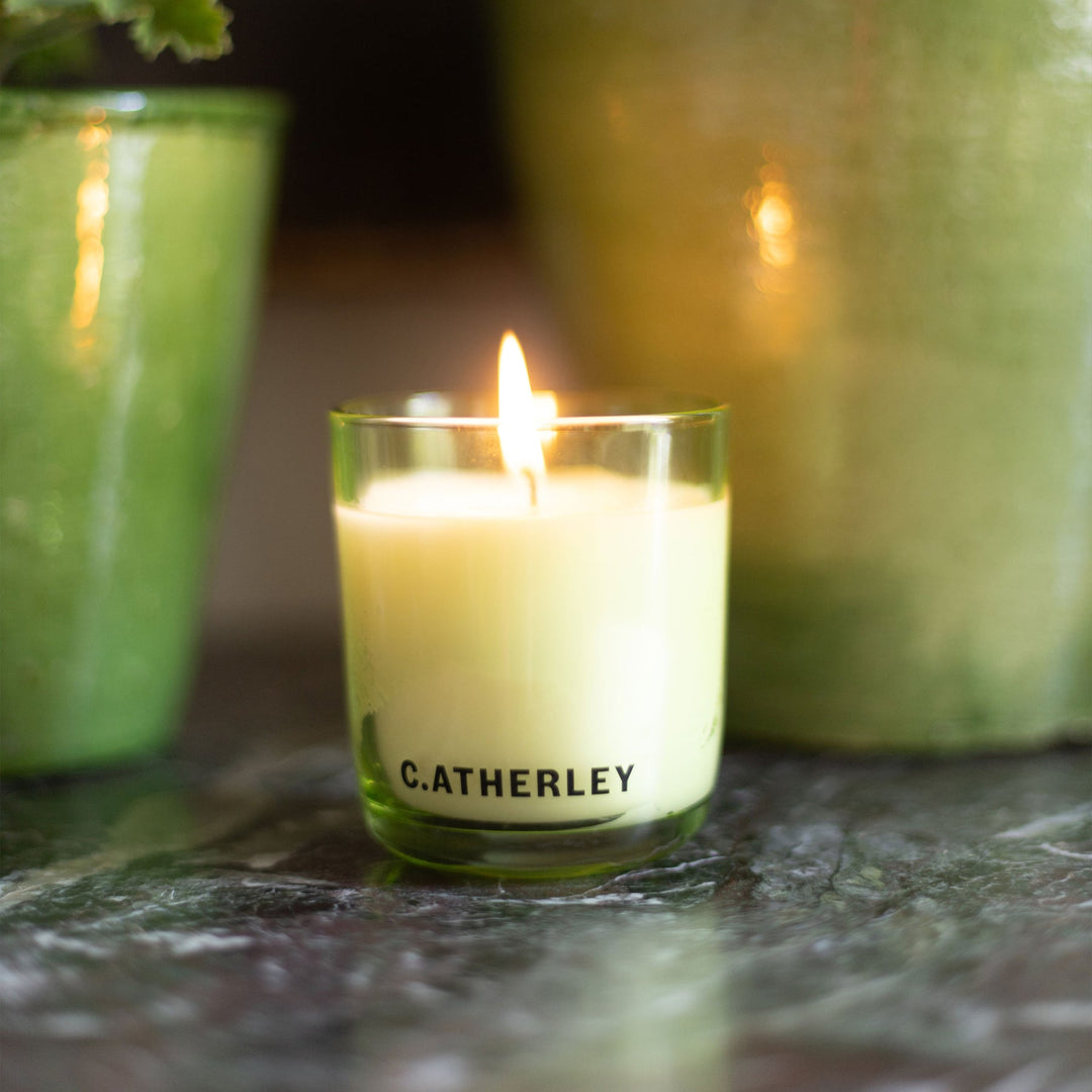 c.atherley limited edition geranium lit candle