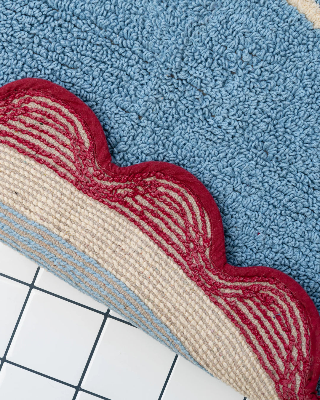 Carmen Bathmat / Claret & Lt Blue - Domestic Science Home