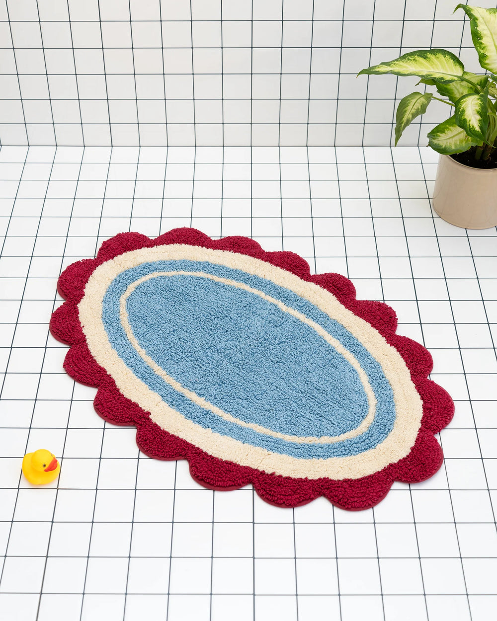 Carmen Bathmat / Claret & Lt Blue - Domestic Science Home