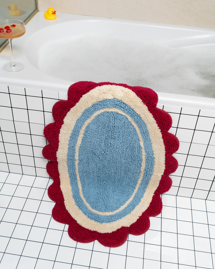 Carmen Bathmat / Claret & Lt Blue - Domestic Science Home
