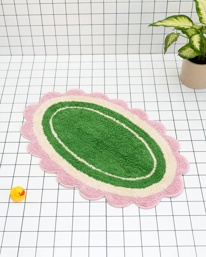 Carmen Bathmat / Green & Pink - Domestic Science Home