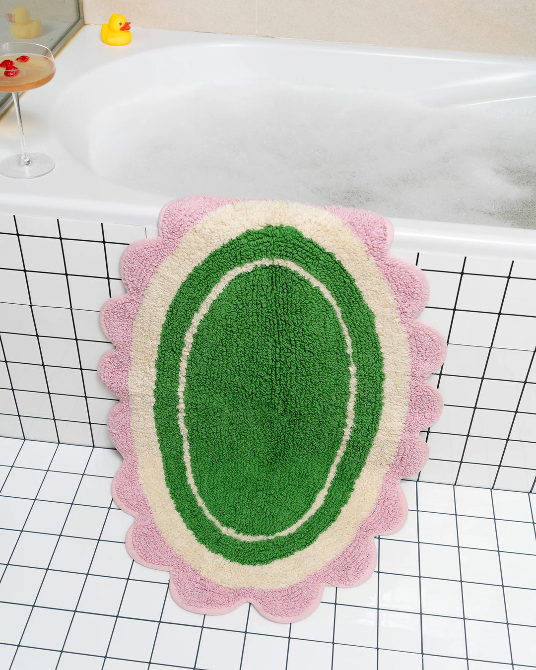 Carmen Bathmat / Green & Pink - Domestic Science Home