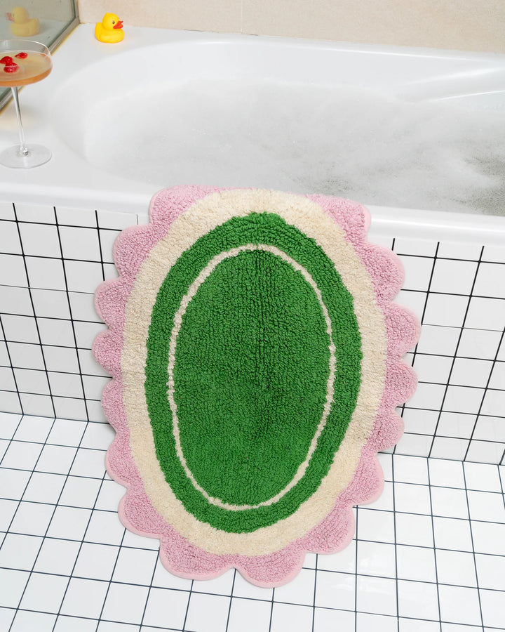 Carmen Bathmat / Green & Pink - Domestic Science Home