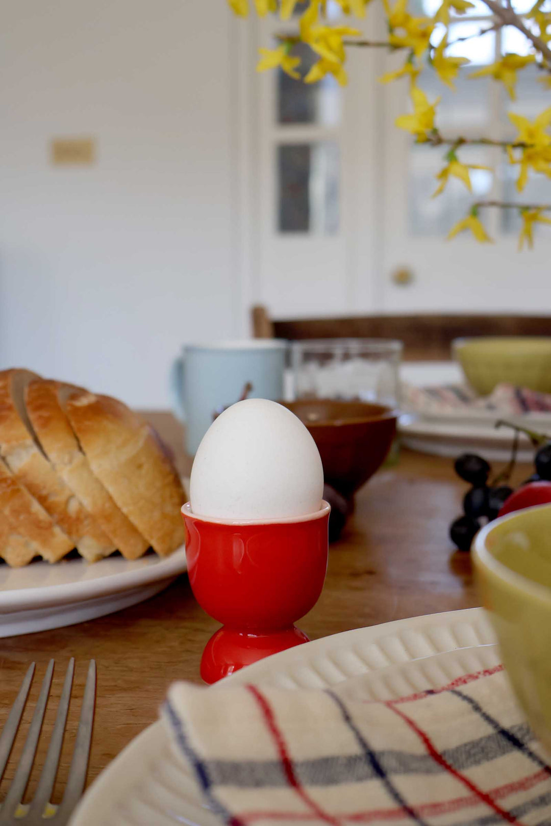 Ceramic Egg Cup / Red