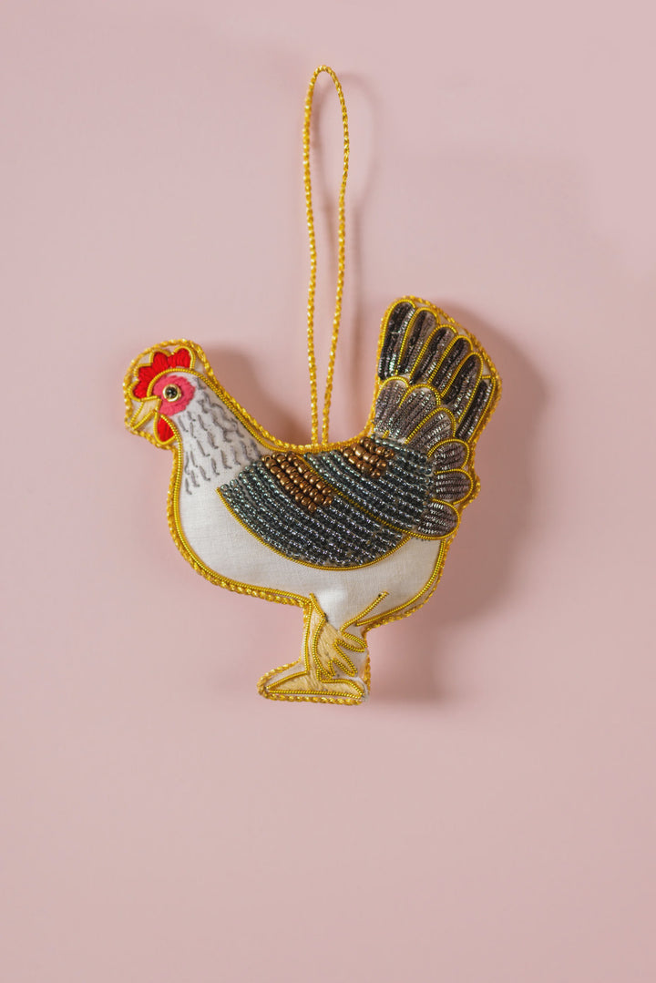 Beaded Chicken Decoration