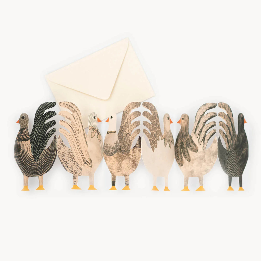 Chickens Concertina Card