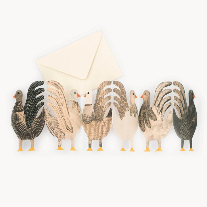 Chickens Concertina Card