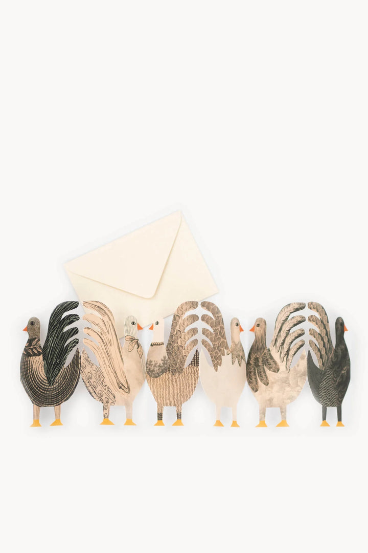 Chickens Concertina Card