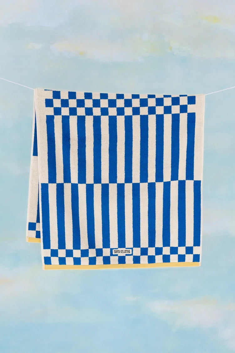 Clubhouse Bath Towel / Blue Stripe - Domestic Science Home