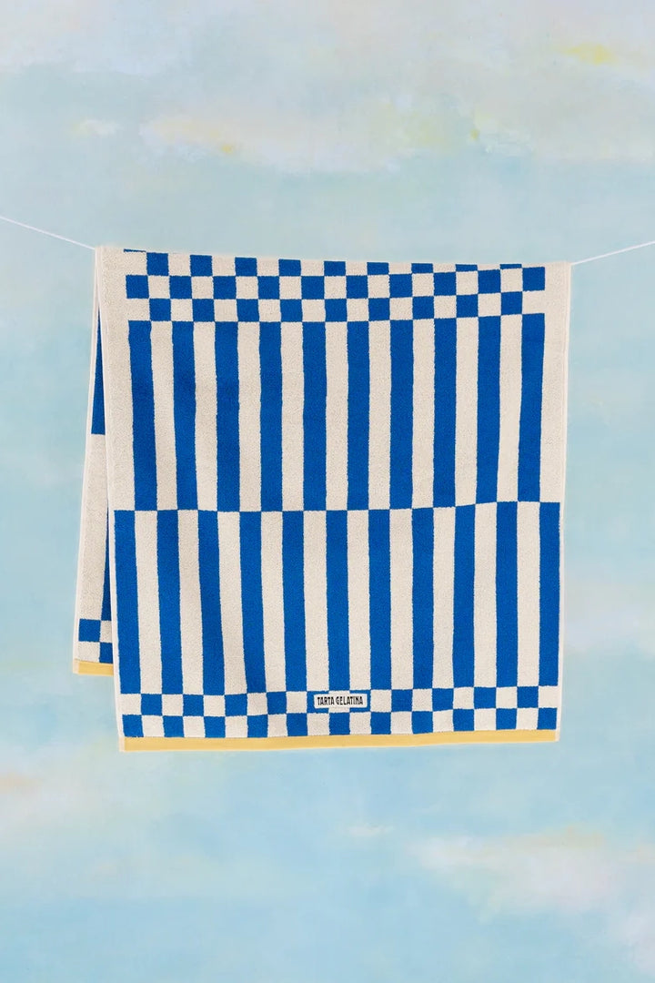 Clubhouse Bath Towel / Blue Stripe - Domestic Science Home