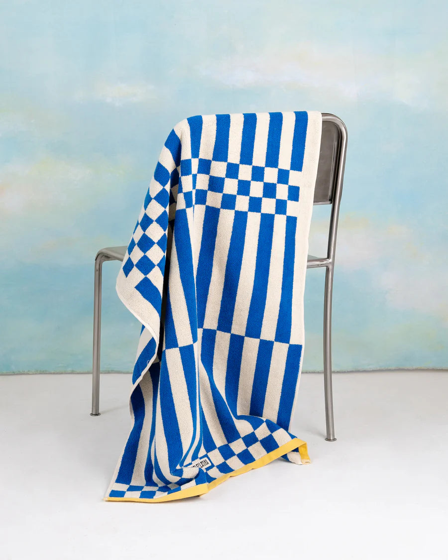 Clubhouse Bath Towel / Blue Stripe - Domestic Science Home