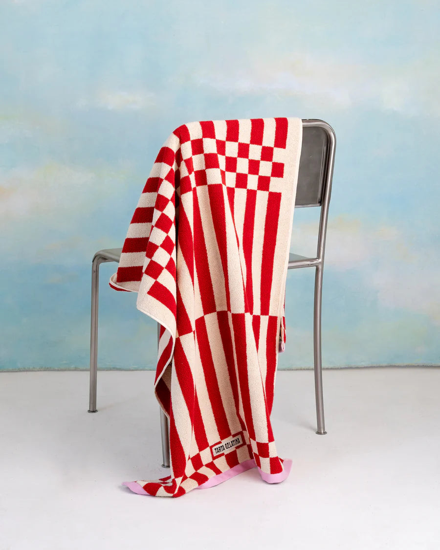 Clubhouse Bath Towel / Red Stripe - Domestic Science Home