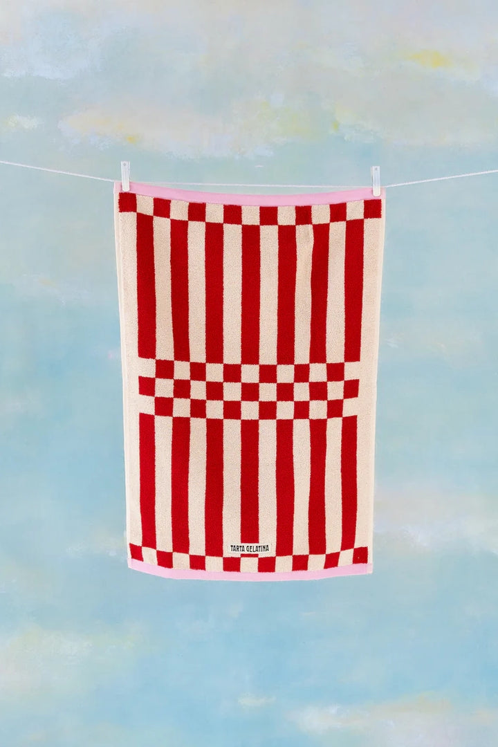 Clubhouse Hand Towel / Red - Domestic Science Home