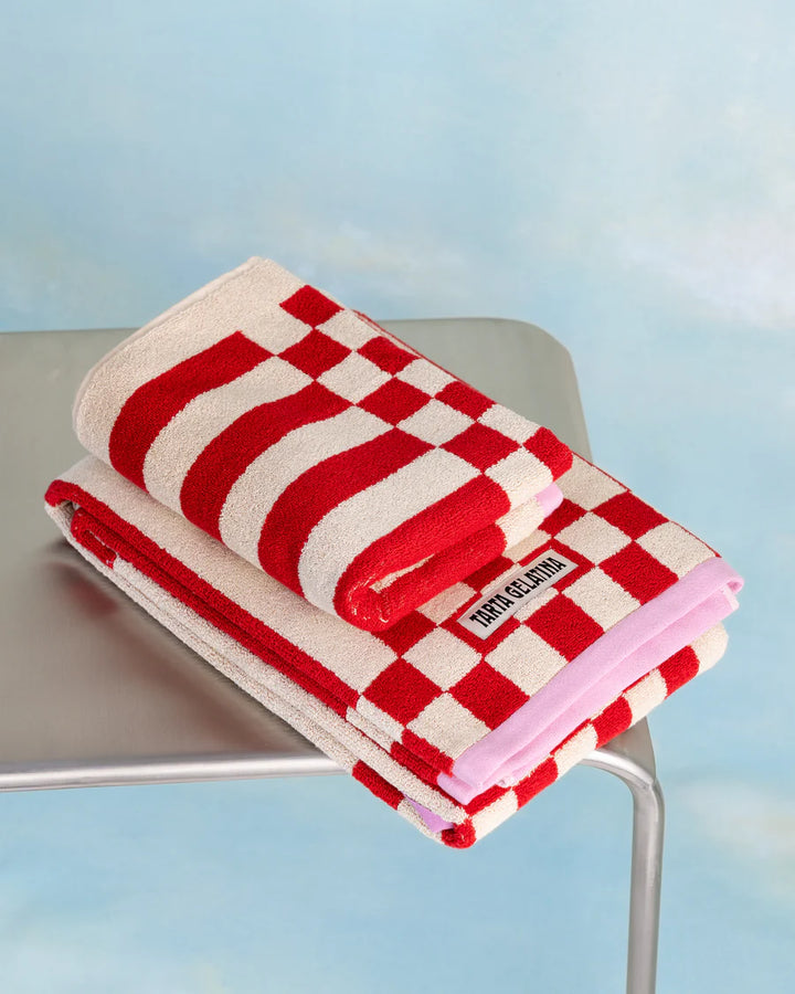 Clubhouse Bath Towel / Red Stripe - Domestic Science Home