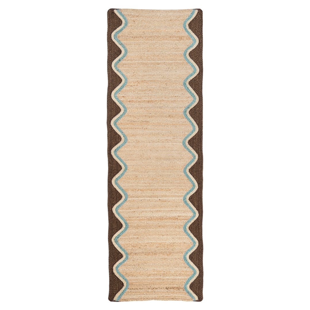 Cocoa Wave Jute Rug  Rectangle / 61x183cm