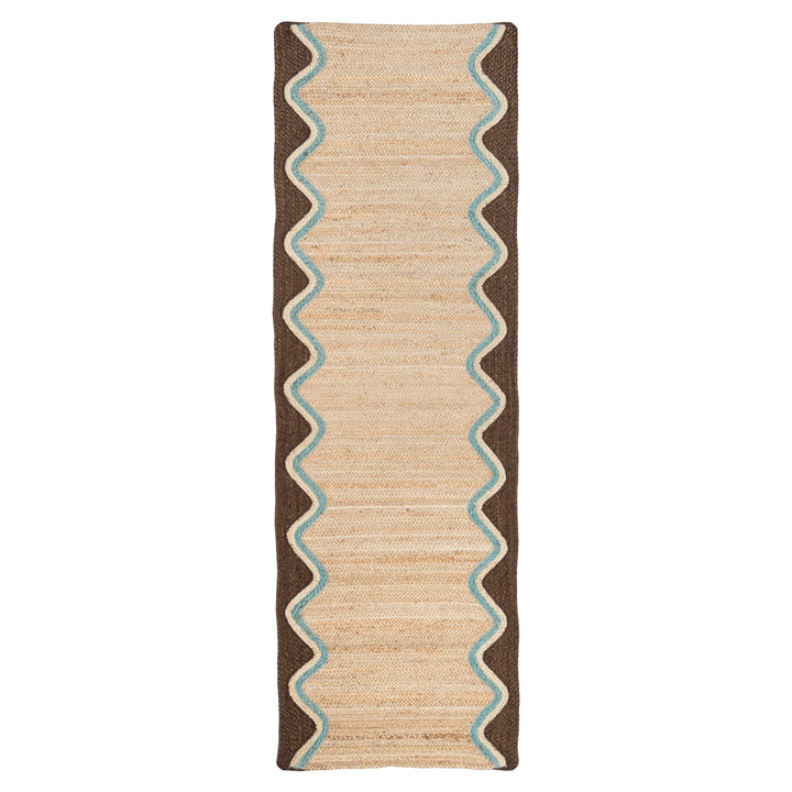 Cocoa Wave Jute Rug  Rectangle / 61x183cm