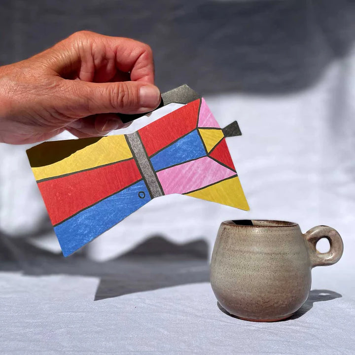 Colour Block Coffee Pot Shaped GC