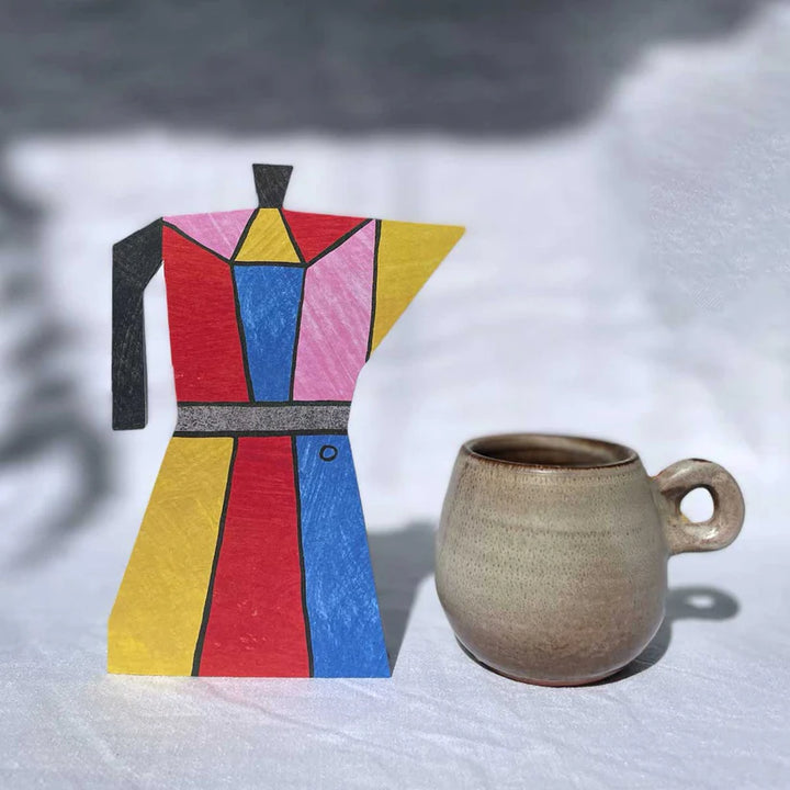 Colour Block Coffee Pot Shaped GC