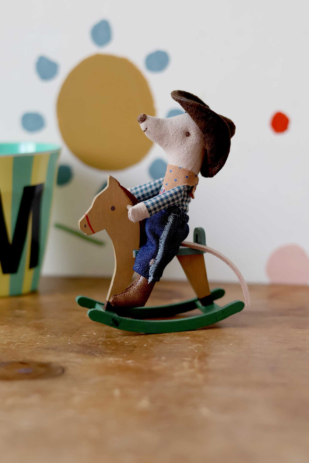 Cowboy Mouse On Rocking Horse, Little Brother – Domestic Science Home