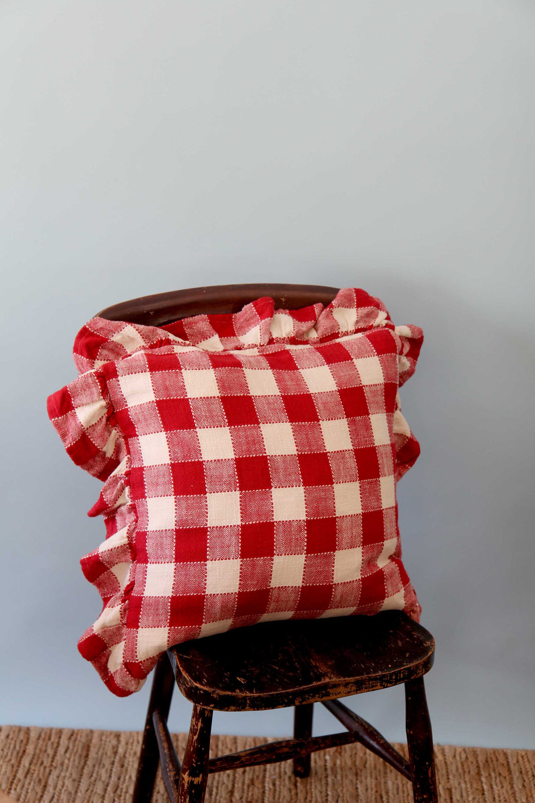 Cushion Cover Ida Check Red/White