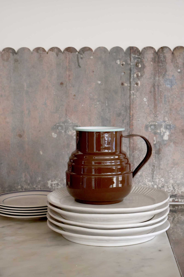 Enamel Pitcher / Brown