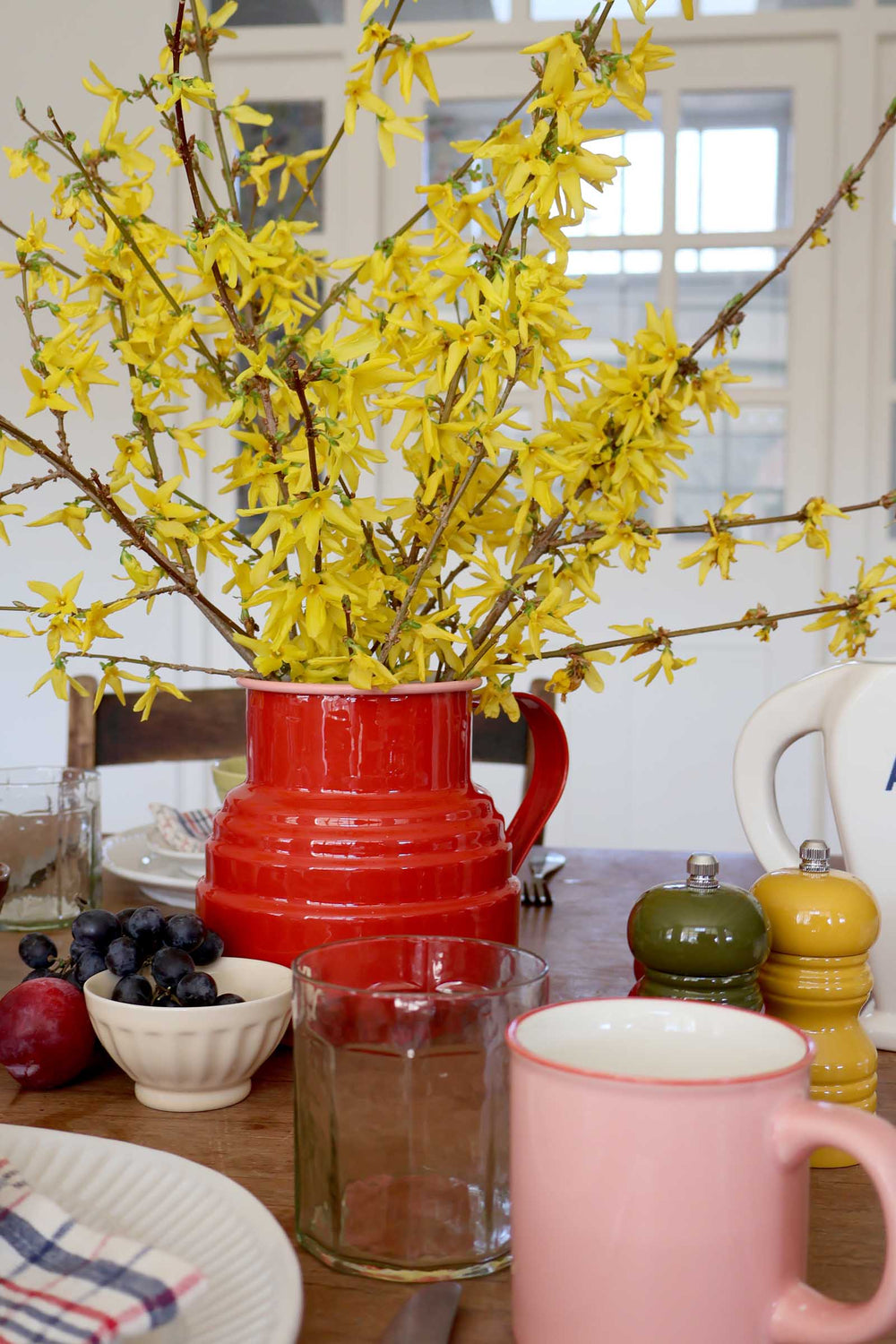 Enamel Pitcher / Red