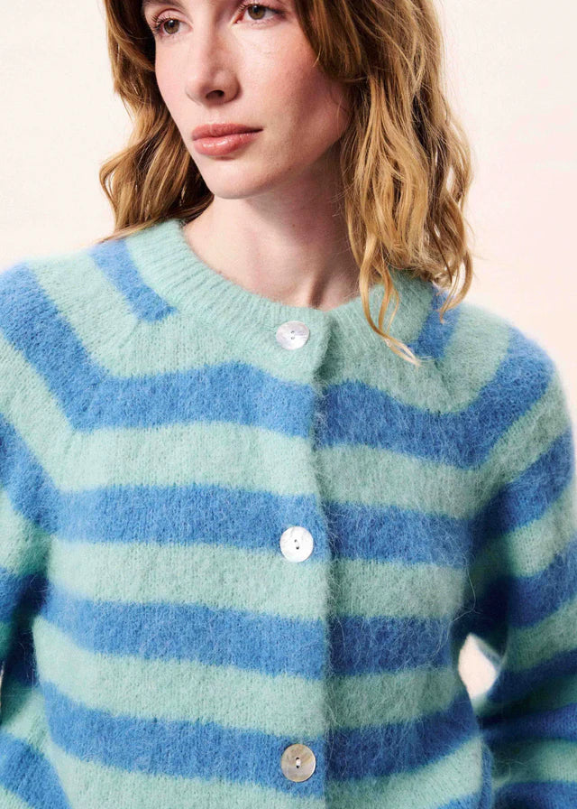 Cardigan / Blue Azure Stripe