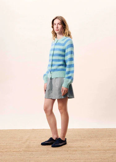 Cardigan / Blue Azure Stripe
