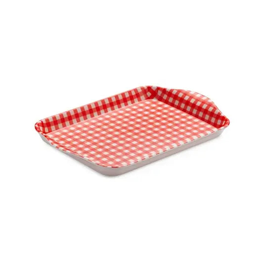 Mini Gingham Tray / Red