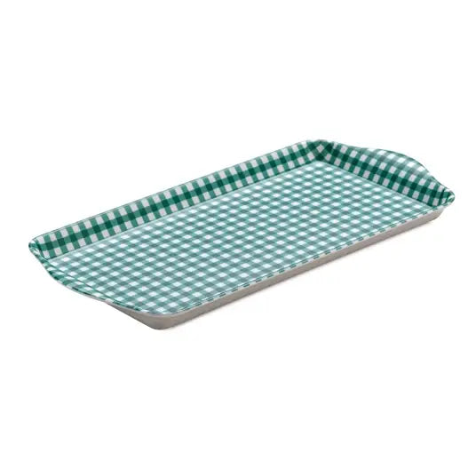 Sandwich Gingham Tray / Forest Green
