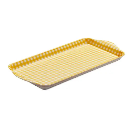 Sandwich Gingham Tray / Mustard