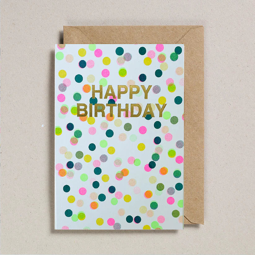 Riso Happy Birthday Confetti card