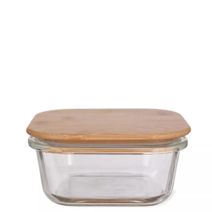 Glass Storage Container with Bamboo Lid / Medium