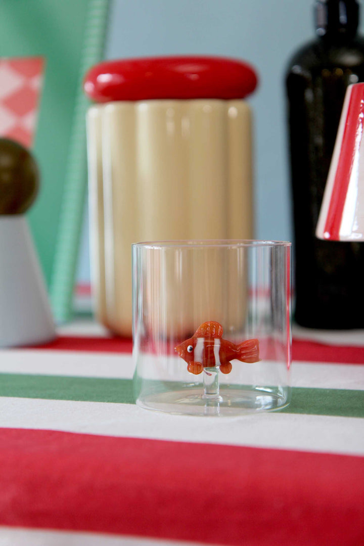 Glass Borosilicate Tumbler / Clown Fish