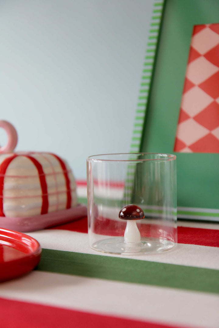 Glass Borosilicate Tumbler / Mushroom