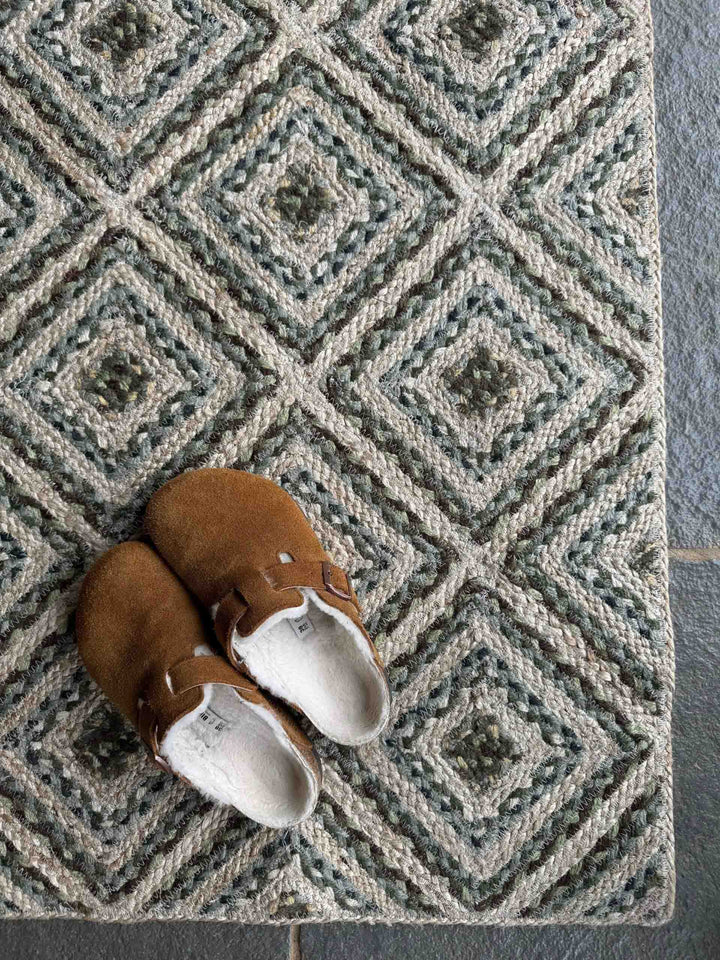 Hedgerow Mosaic Jute Rug  Rectangle - Domestic Science Home