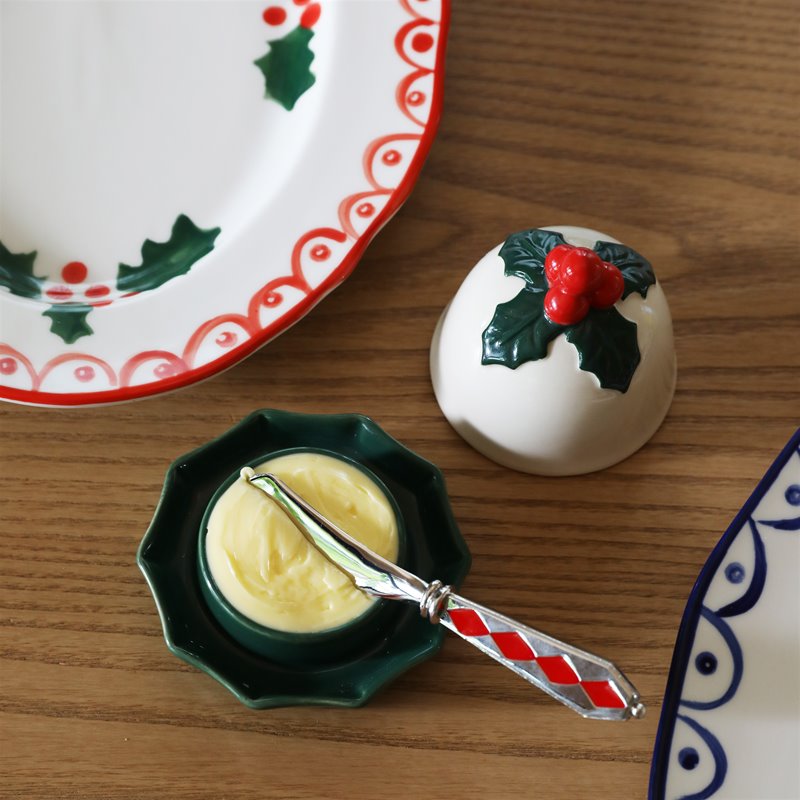 Holly Butter Dish