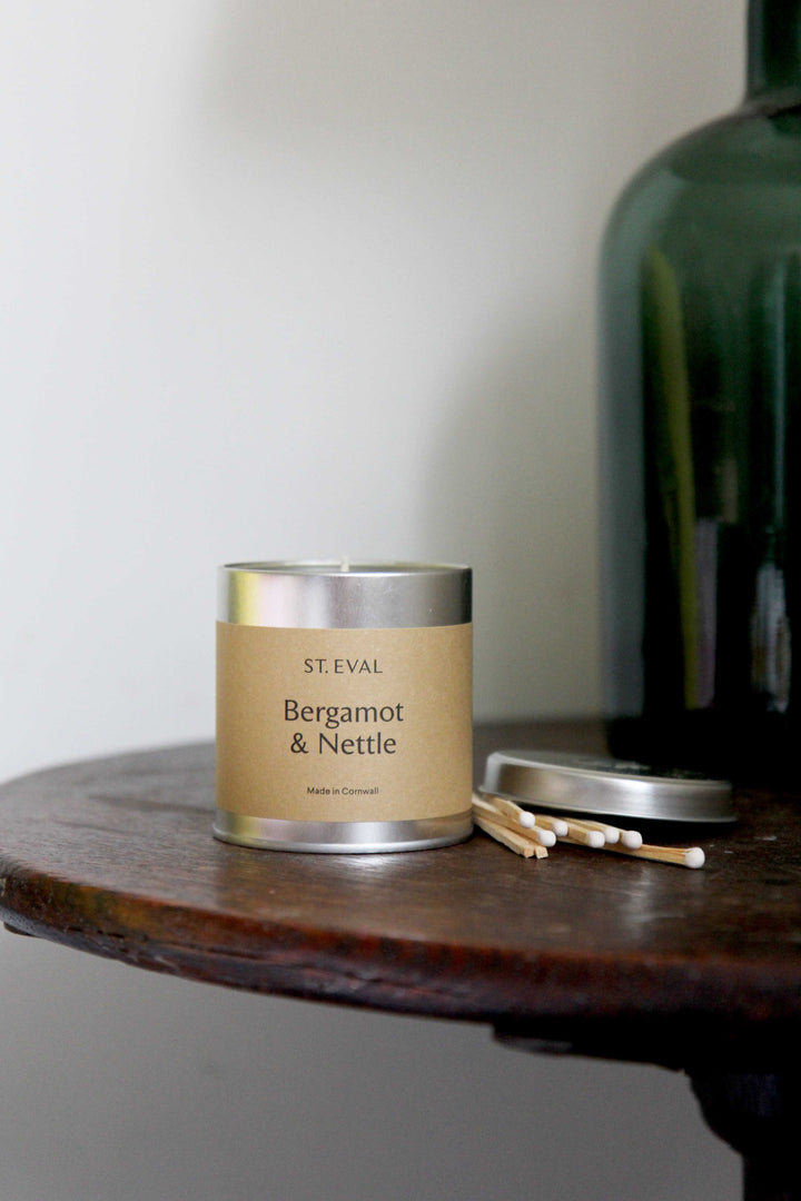 St Eval Candle Tin / Bergamot & Nettle