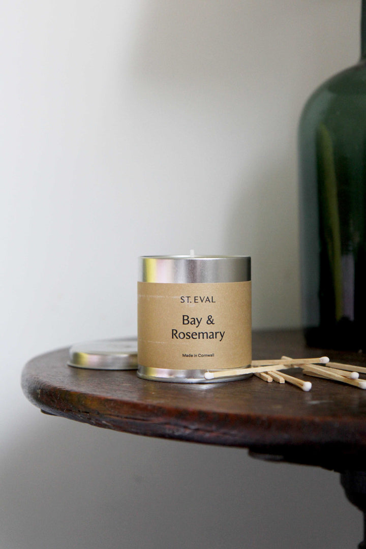 St Eval Candle Tin / Bay & Rosemary