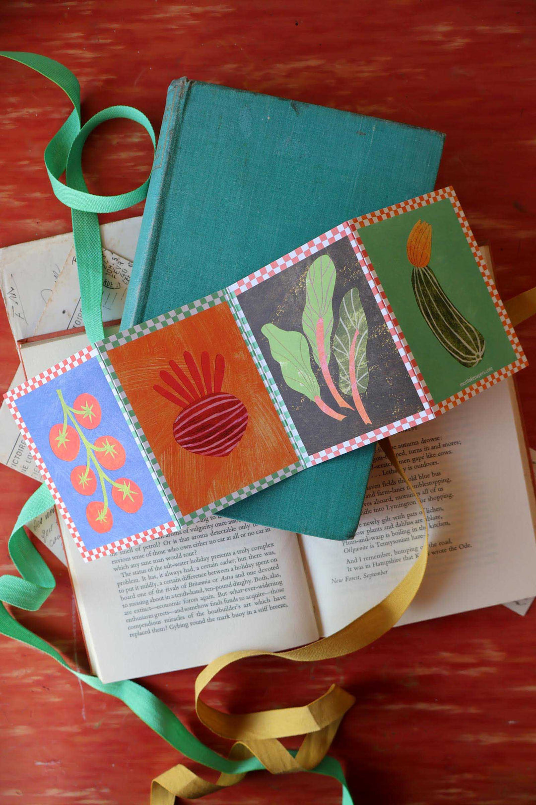 Veg Patch Concertina Card - Domestic Science Home
