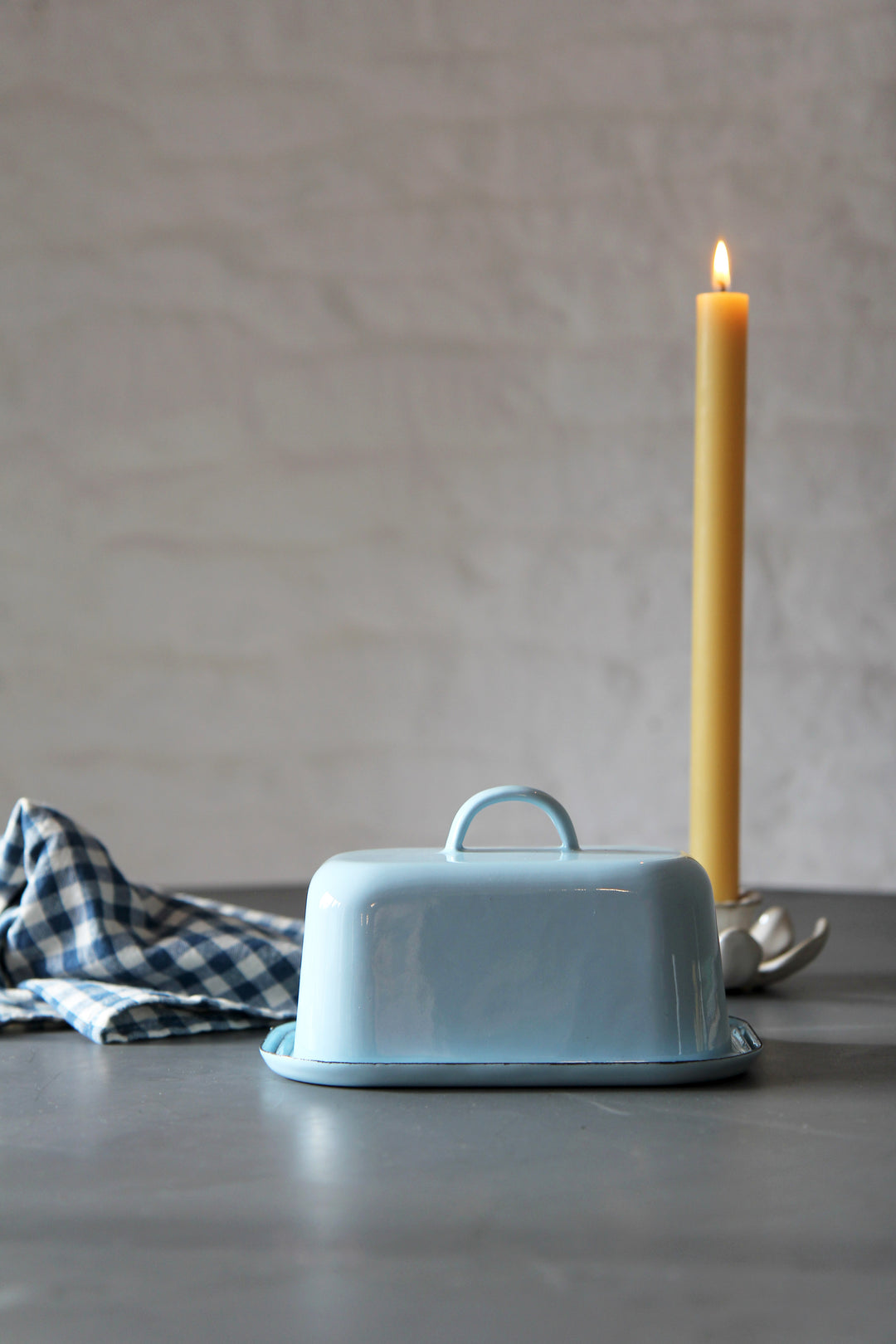 Enamel Butter Box / Light Blue