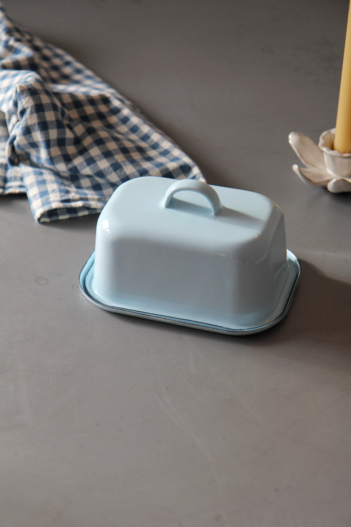 Enamel Butter Box / Light Blue